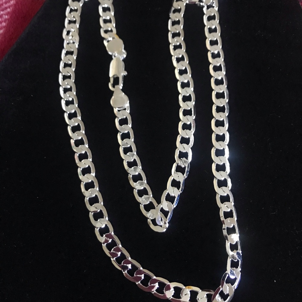 24” Sterling Silver Curb Chain Necklace